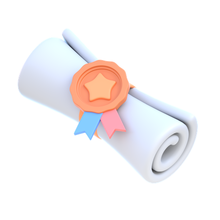 Certificado de graduação  3D Icon