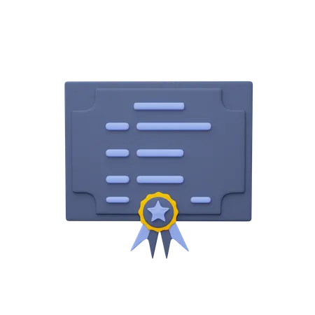 Certificado de graduação  3D Icon