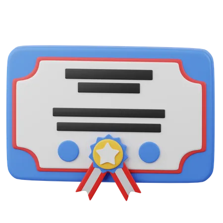 Certificado de graduação  3D Icon