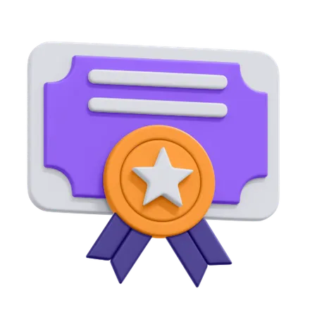 Certificado de graduación  3D Icon