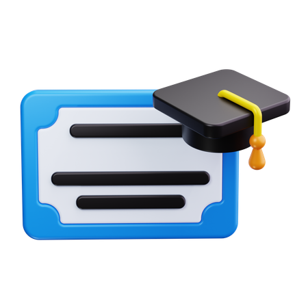 Certificado de graduación  3D Icon