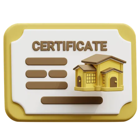 Certificado de propiedad  3D Icon