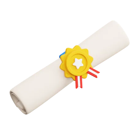 Certificado de rolagem do vencedor  3D Icon