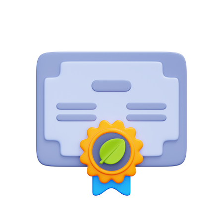Certificado de sustentabilidade  3D Icon