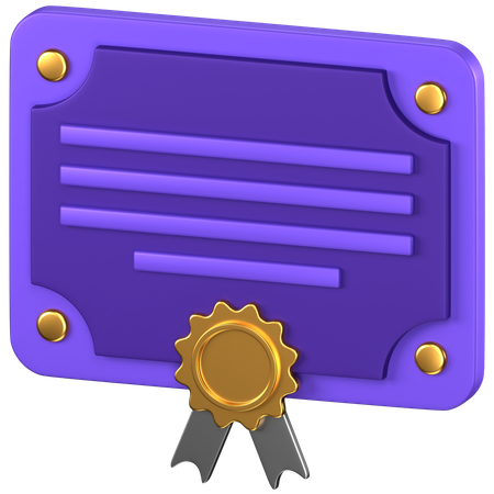 Certificado de títulos bancários  3D Icon