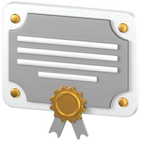 Certificado de títulos bancários  3D Icon