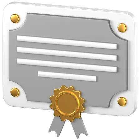 Certificado de títulos bancários  3D Icon