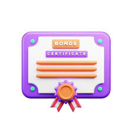 Certificado de títulos  3D Icon