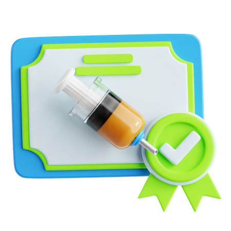 Certificado de vacunacion  3D Icon
