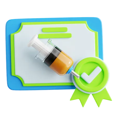 Certificado de vacunacion  3D Icon