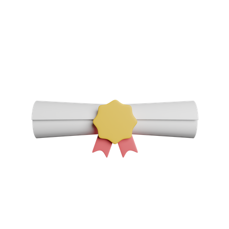 Diploma certificado  3D Icon