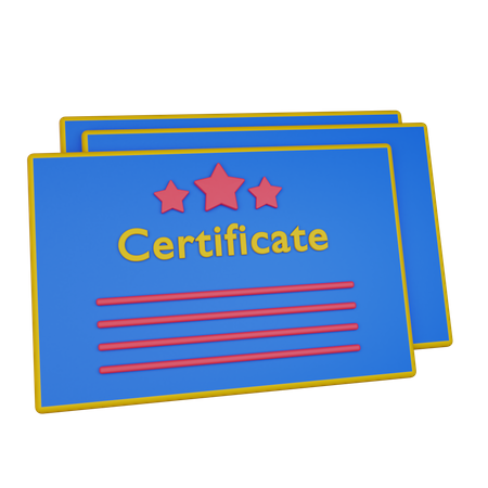 Certificado de educación  3D Icon