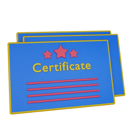 Certificado de educación  3D Icon