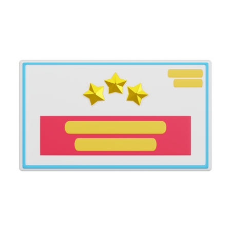 Certificado de EDUCACION  3D Icon