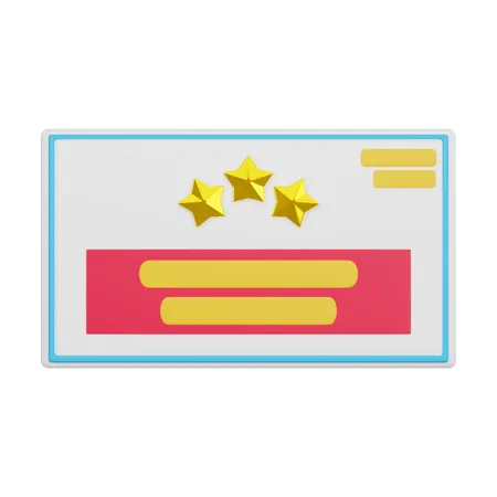 Certificado de EDUCACION  3D Icon