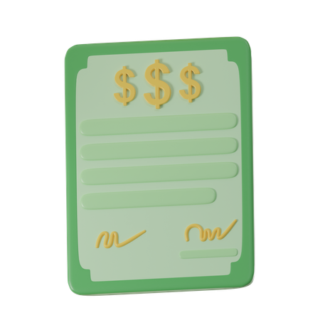 Certificado financeiro  3D Icon
