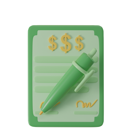 Certificado financeiro  3D Icon
