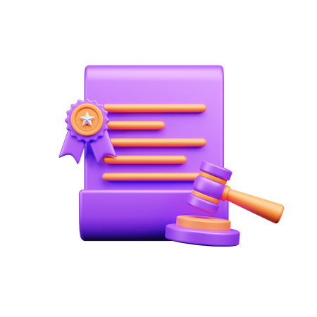 Certificado do governo  3D Icon