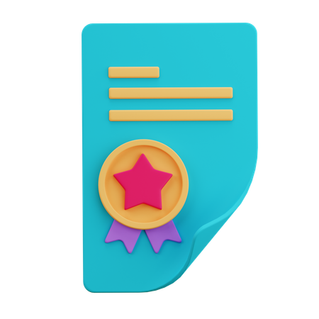 Certificado legal  3D Icon