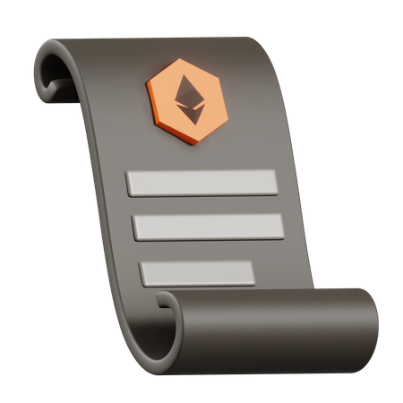 Certificado nft  3D Icon