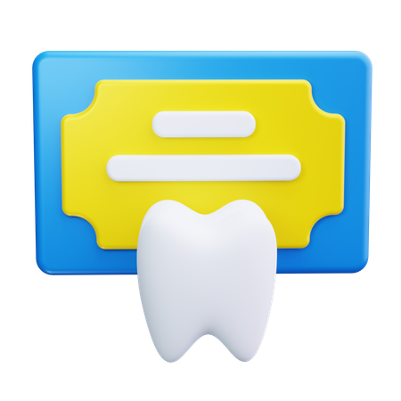 Certificado dentário  3D Icon