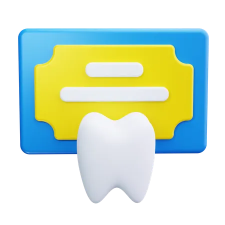 Certificado dentário  3D Icon