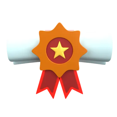 Rolagem de certificado  3D Icon