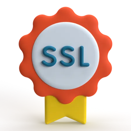 Certificado ssl  3D Icon