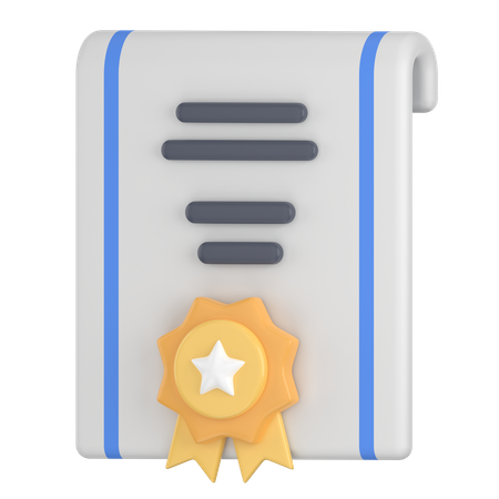 Certificado vertical  3D Icon