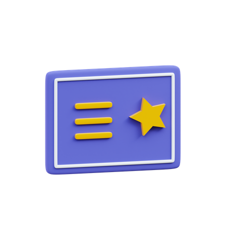 Certificat  3D Icon