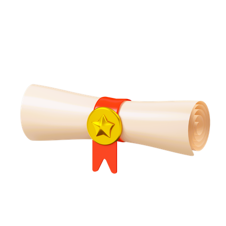 Certificat  3D Icon