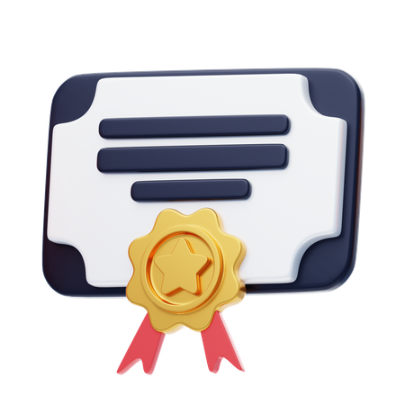 Certificat  3D Icon