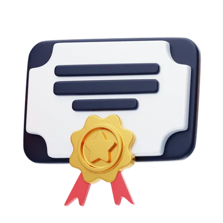 Certificat  3D Icon