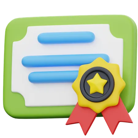 Certificat  3D Icon