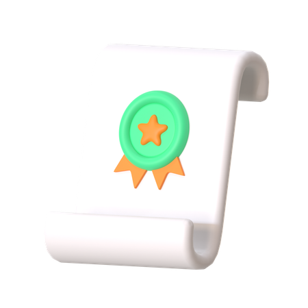 Certificat  3D Icon