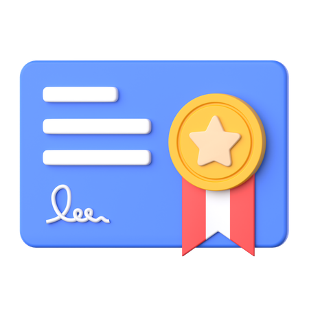 Certificat  3D Icon