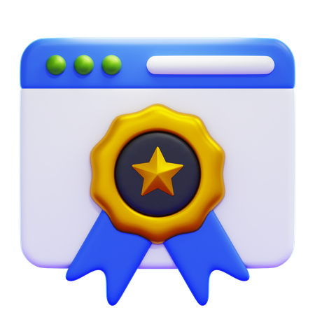 Certificat  3D Icon