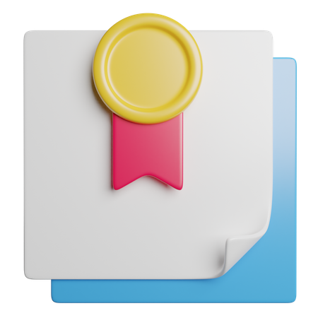 Certificat  3D Icon