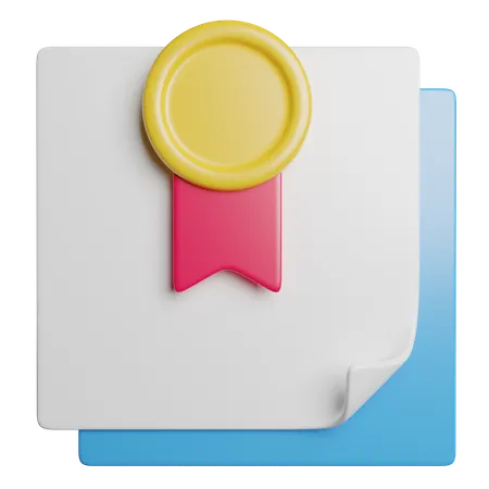 Certificat  3D Icon