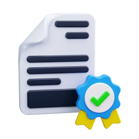 Certificat  3D Icon