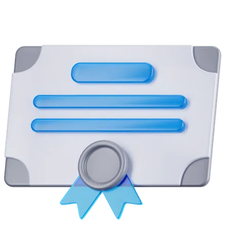 Certificat  3D Icon