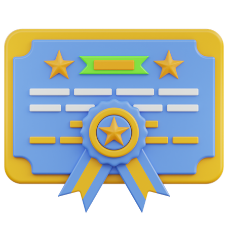 Certificat  3D Icon