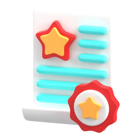 Certificat  3D Icon