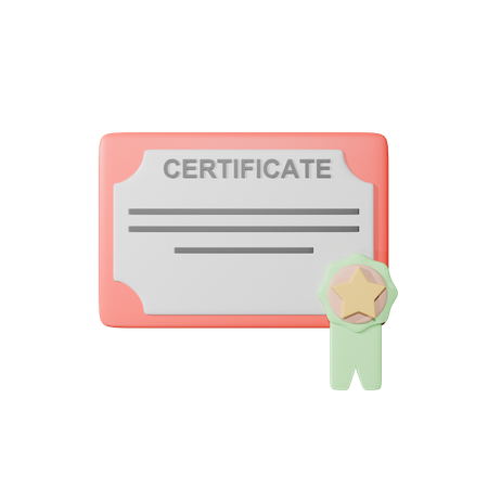 Certificat  3D Icon