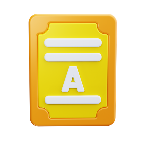 Certificat  3D Icon