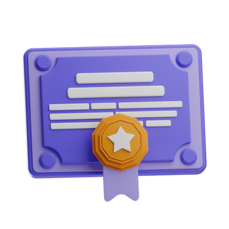 Certificat  3D Icon