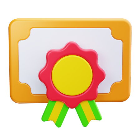 Certificat  3D Icon