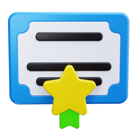 Certificat  3D Icon