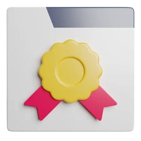 Certificat  3D Icon