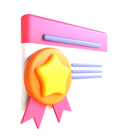 Certificat  3D Illustration